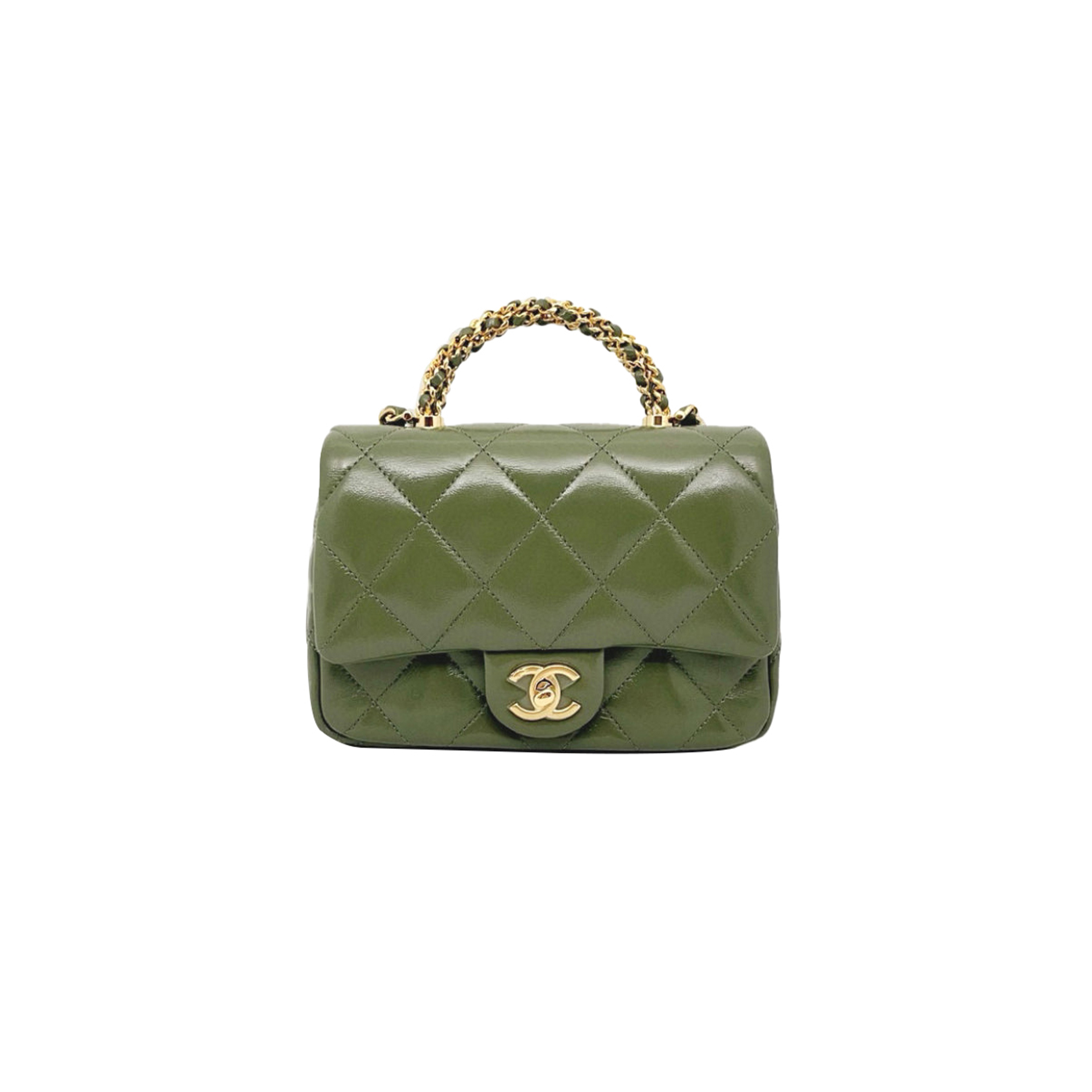 Ch*el master Ch*el mini flap bag with top handle as5032 (19*14*8cm)